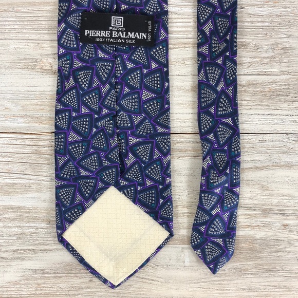 Pierre Balmain Paris Silk 64” Extra Long XL Tie - Picture 7 of 8